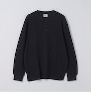 AUTHENTIC: ミリタリー ジャカード ヘンリーネック サーマル