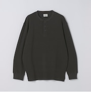 AUTHENTIC: ミリタリー ジャカード ヘンリーネック サーマル