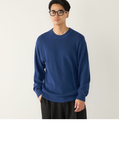 〈洗濯機可能〉コットン カシミヤ アゼ ニット◇