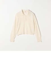 Healthknit:〈手洗い可能〉モヘヤ ミックス ポロ ニット