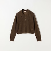 Healthknit:〈手洗い可能〉モヘヤ ミックス ポロ ニット