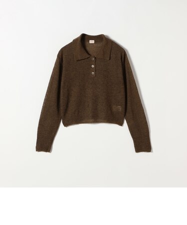 Healthknit:〈手洗い可能〉モヘヤ ミックス ポロ ニット