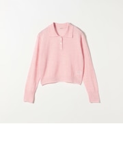 Healthknit:〈手洗い可能〉モヘヤ ミックス ポロ ニット