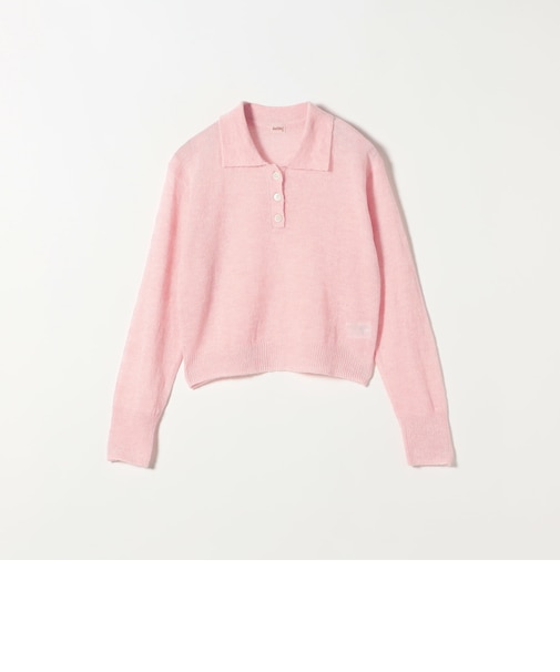 Healthknit:〈手洗い可能〉モヘヤ ミックス ポロ ニット