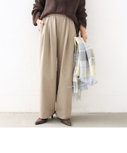 《予約》〈手洗い可能〉ソフト 裏起毛 ドロスト タック パンツ