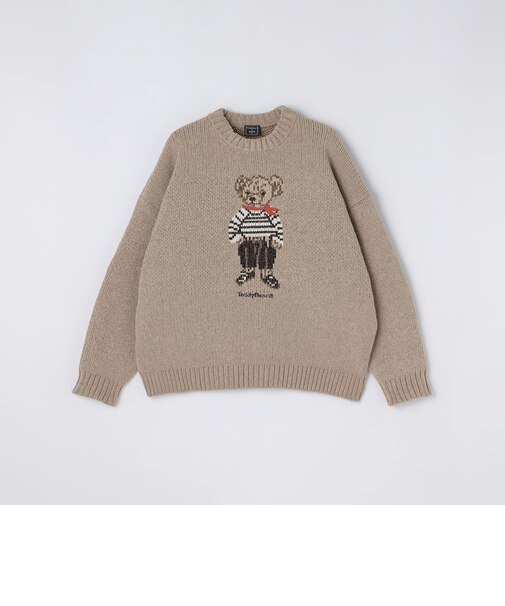 【一部WEB限定】〈洗濯機可能〉Teddybear(R) ジャカード モール ニット◇