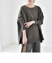 《予約》〈洗濯機可能〉ボートネック ワイド ニット プルオーバー 26AW