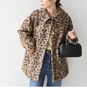 《予約》【WEB限定】〈手洗い可能〉ループ ジャージー ステンカラー コート◆