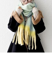 〈手洗い可能〉ボリューム シャギー スイッチ マフラー (ユニセックス)◆