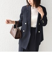〈手洗い可能〉ポリエステル オックス メタル ボタン ジャケット(セットアップ対応可能)