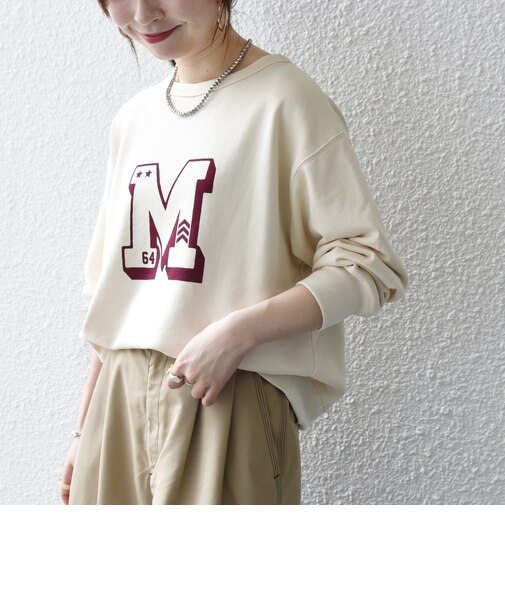 【SHIPS any別注】THE KNiTS:〈洗濯機可能〉ロゴ プリント スウェット 26AW 2