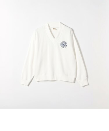 Collegiate Pacific:〈洗濯機可能〉Vネック ロゴ スウェット プルオーバー