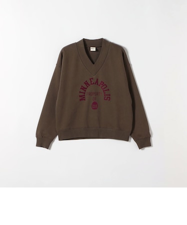 Collegiate Pacific:〈洗濯機可能〉Vネック ロゴ スウェット プルオーバー