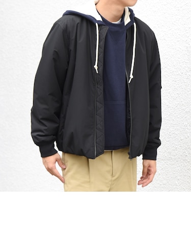 【WEB限定】〈撥水/防風等/洗濯機可能〉オールウェザー 中綿 MA-1 ブルゾン◆