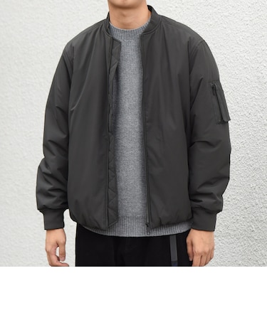 【WEB限定】〈撥水/防風等/洗濯機可能〉オールウェザー 中綿 MA-1 ブルゾン◆