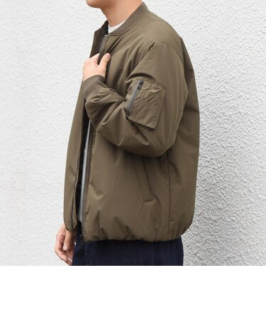 【WEB限定】〈撥水/防風等/洗濯機可能〉オールウェザー 中綿 MA-1 ブルゾン◆