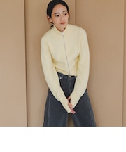 《予約》Wai＋: カシミヤ ミックス ダブル ジップ ブルゾン