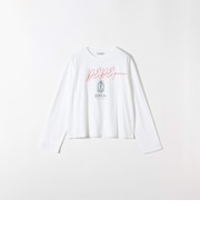 TRICOMER:〈洗濯機可能〉ロゴ プリント ロングスリーブ TEE