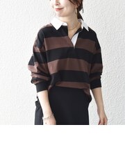 〈洗濯機可能〉ワイド ボーダー ラガー シャツ