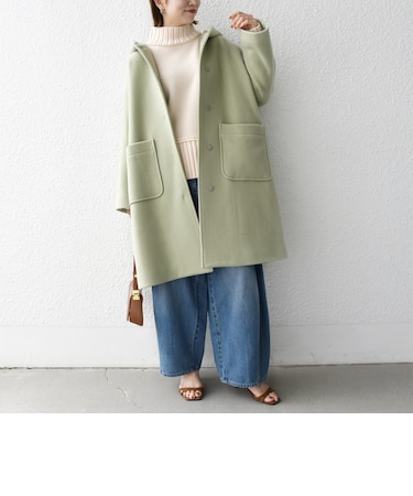 《予約》PURE WOOL ロング フーディー コート