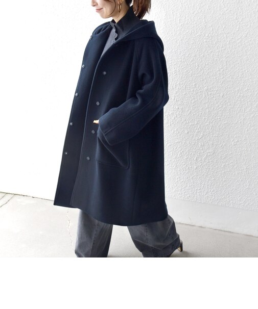 《予約》PURE WOOL ロング フーディー コート
