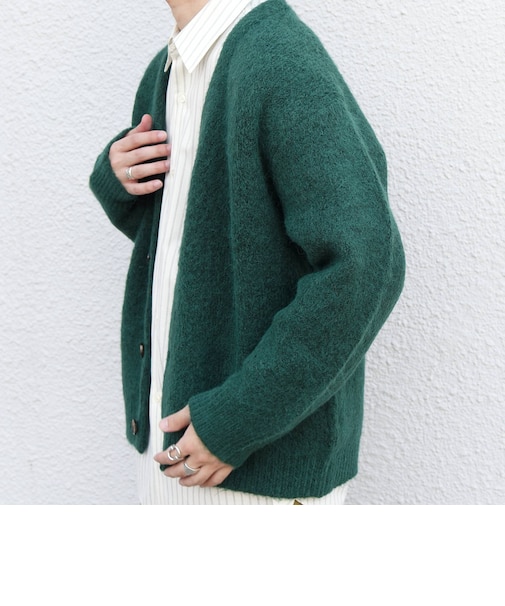 〈手洗い可能〉アルパカ ミックス シャギー ニット カーディガン 26AW◆