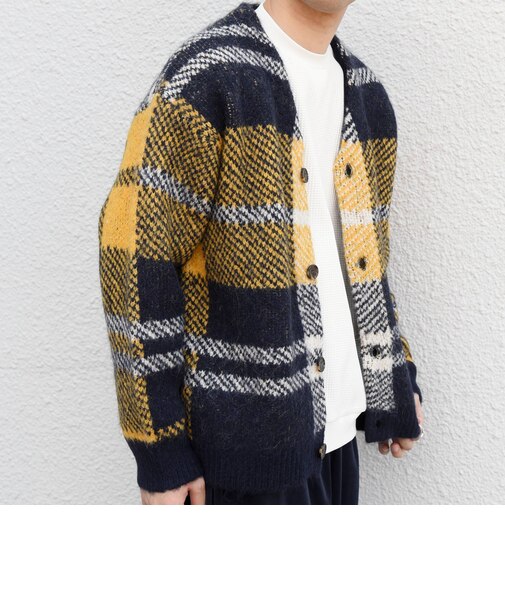 〈手洗い可能〉アルパカ ミックス シャギー ニット カーディガン 26AW◆