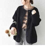 《予約》【WEB限定】パイピング ボア ブルゾン◆