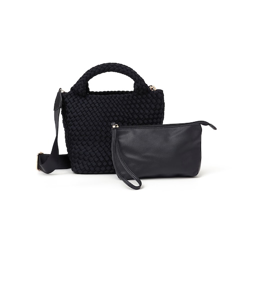 ポーチ付き メッシュ 2WAY ショルダー トート バッグ