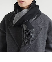 サープラスヤーン ウール カシミヤ リバーシブル ソリッド マフラー 26AW◆