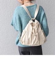 《予約》【WEB限定】ナイロン ギャザー 3WAY バッグ◆