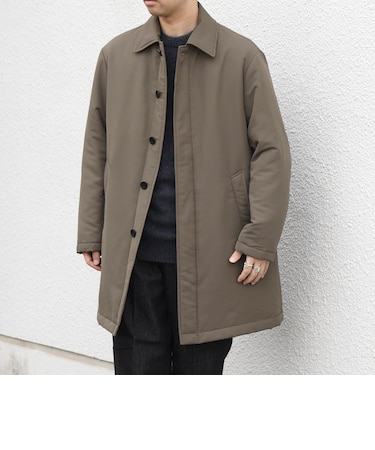 【WEB限定】SORONA(R) 中綿 ミニマル ステンカラー コート◆