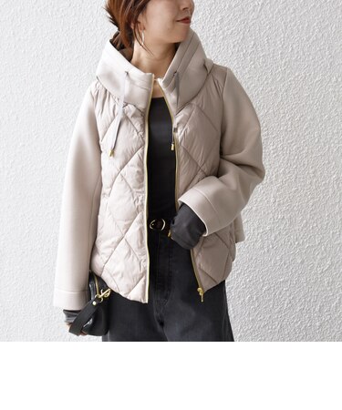 【WEB限定】キルティング コンビ フーディー ジップ ブルゾン