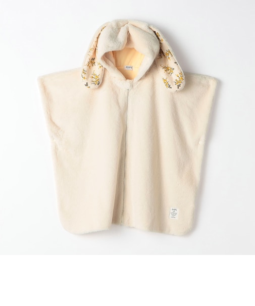 【WEB限定】〈手洗い可能〉耳付き フェイクファー ポンチョ（BABY）◇