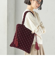 《予約》【SHIPS別注】MALUS: 刺繍 ポリエステル ベロア トート