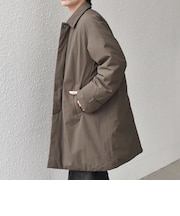 〈撥水/防風等〉多機能 ワッシャーナイロン ステンカラー ダウン コート◆