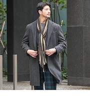 ウール カシミヤ ロング チェスター コート