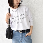 〈洗濯機可能〉レタリング ロゴ プリント TEE