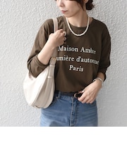 〈洗濯機可能〉レタリング ロゴ プリント TEE