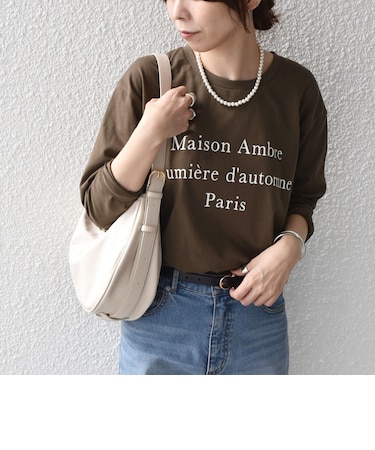 〈洗濯機可能〉レタリング ロゴ プリント TEE