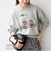 【SHIPS any別注】〈洗濯機可能〉PEANUTS / SNOOPY グラフィック プリント スウェット