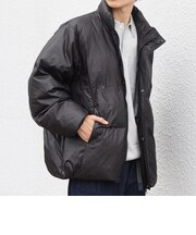 〈撥水/防風〉PERTEX(R) × PRIMALOFT(R) スタンドカラー ショート 中綿 ジャケット◆