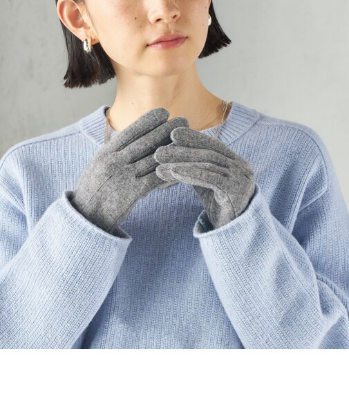 《予約》カシミヤ ミックス スリット グローブ
