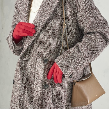 《予約》カシミヤ ミックス スリット グローブ