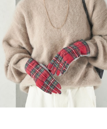 《予約》カシミヤ ミックス スリット グローブ