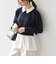 《予約》【WEB限定】〈手洗い可能〉レギュラーカラー シャツ ドッキング ペプラム ニット