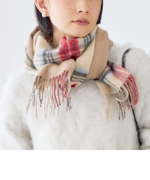 カシミヤ リバーシブル マフラー 26AW