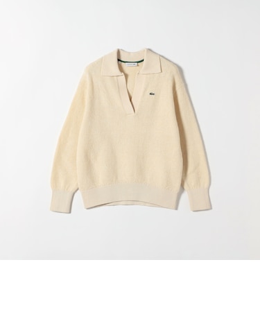 LACOSTE: ラメ ミックス スキッパー ニット プルオーバー