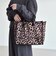 《予約》チャーム付き 2way スクエア トート バッグ leopard/solid（A4対応）