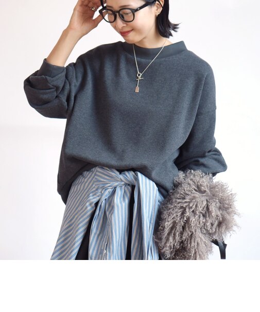 《予約》〈洗濯機可能〉BOMBER HEAT(R) モックネック プルオーバー